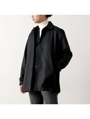 ROCOCO Made of VENTILE Men’s XL Black Short Balmacaan Coat Made in Japan